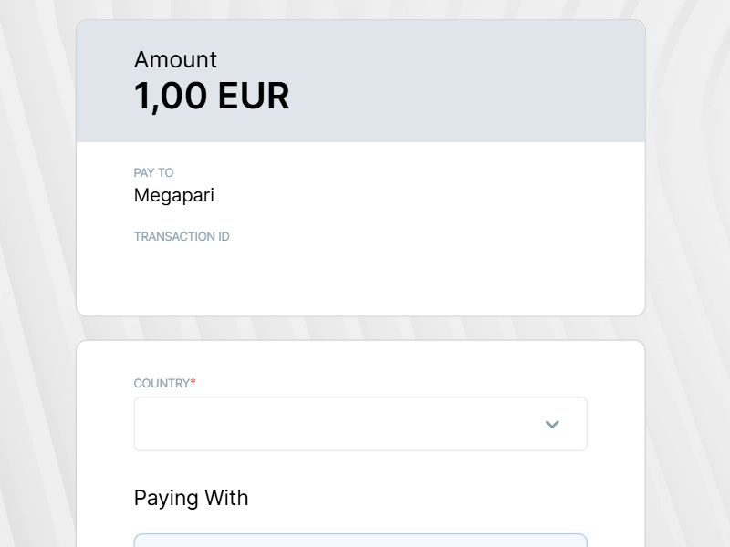MegaPari deposit confirmation screenshot