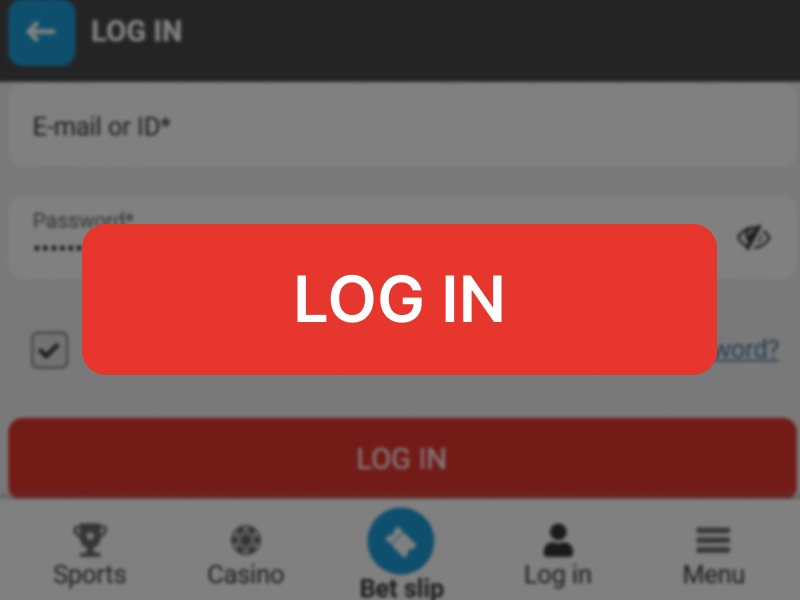 MegaPari homepage screenshot with highlighted login button